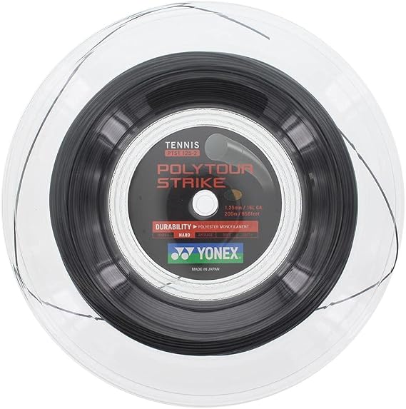YONEX Poly Tour Strike Tennis String Reel Black