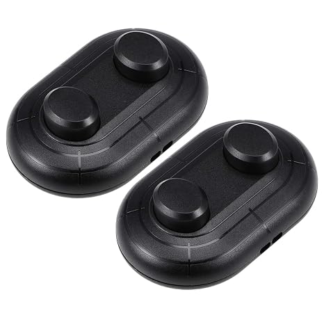 sourcing map Inline Foot Pedal Push Lamp Switch, 2 Buttons Lighting Foot Control Latching ON-Off Footswitch Black 2 Pcs