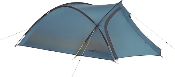 OEX Bandicoot II Ultralite Tent for 2 People with Porch Area and 2 Doors, 2 Man, Ultra Lightweight, Compact Pack Size, All Year Use, Backpacking, Hiking, Weekend Trips, Wild Camping, 1500mm HH, Blue