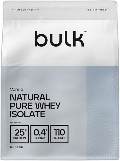 Bulk Natural Pure Whey Isolate - Vanilla 2.5 kg Packaging May Vary