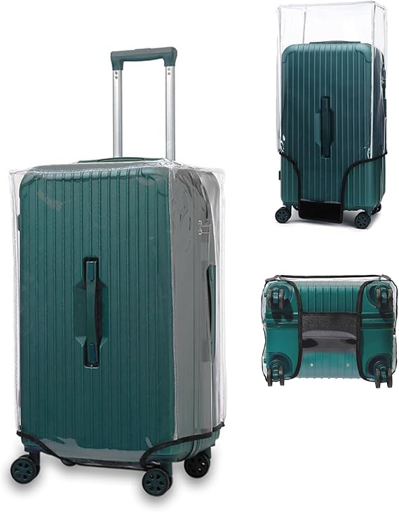 トランク ラゲッジカバー、透明 PVC Suitacse カバー、旅行用防水クリアラゲッジプロテクタースーツケースカバー, 標準右ハンドル。, 28 inch Trunk, 3:7の比率トランク荷物カバー。