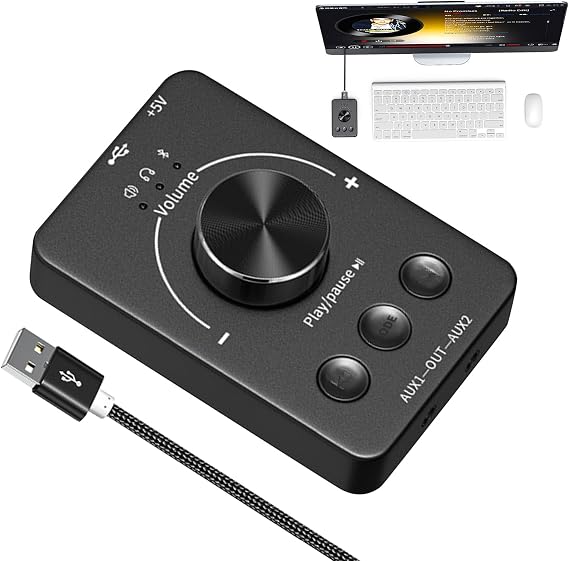 USB Volume Adjustment Knob Four Non-Slip Pads Refined Corner Processing