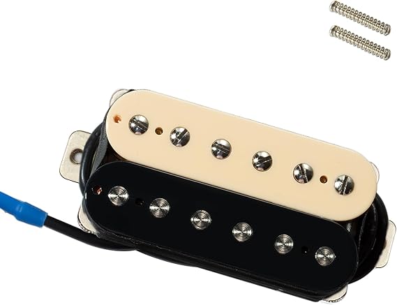 Alnico 5 マグネット アンカバー エレキギター ピックアップ ダブルコイルブリッジ ピックアップ 6弦ハムバッカー ST SQ、ゼブラ用