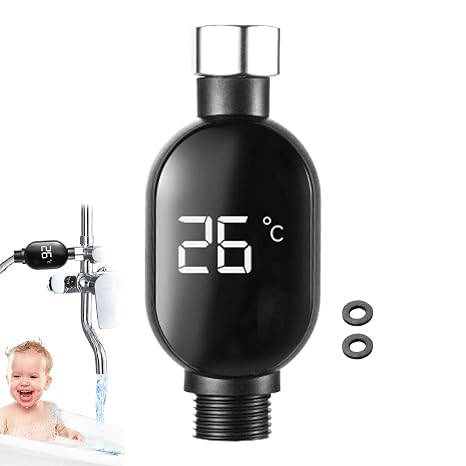 Shower Water Temperature Gauge, Bath Water Temperatures Sensor, Home Shower Temperature Measurement, Waterproof Bathroom Fixtures For Hotel Restroom Apartment Kitchen
