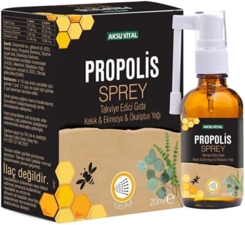 AKSU VİTAL Propolis Sprey Kekik, Ekinezya ve Okaliptus Yağı