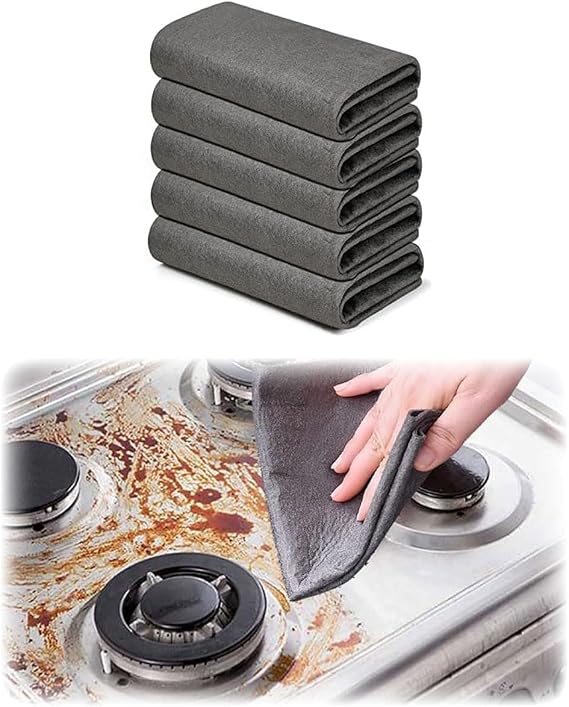 Microfibre Cleaning Cloths, Multi-purpose, Lint Free and Streak-free, Pack of 5, 40 x 30 cm