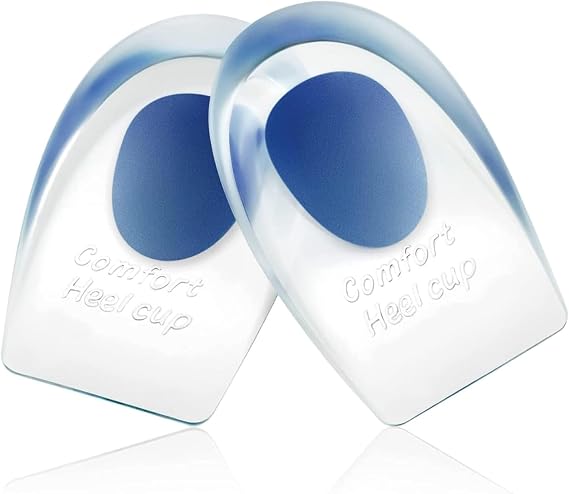 MediGel MG03 Silikon Topuk Desteği, Ortopedik Topuk Pedi, Şok Emici Jel Tabanlık (41-46 (Large-Xlarge))