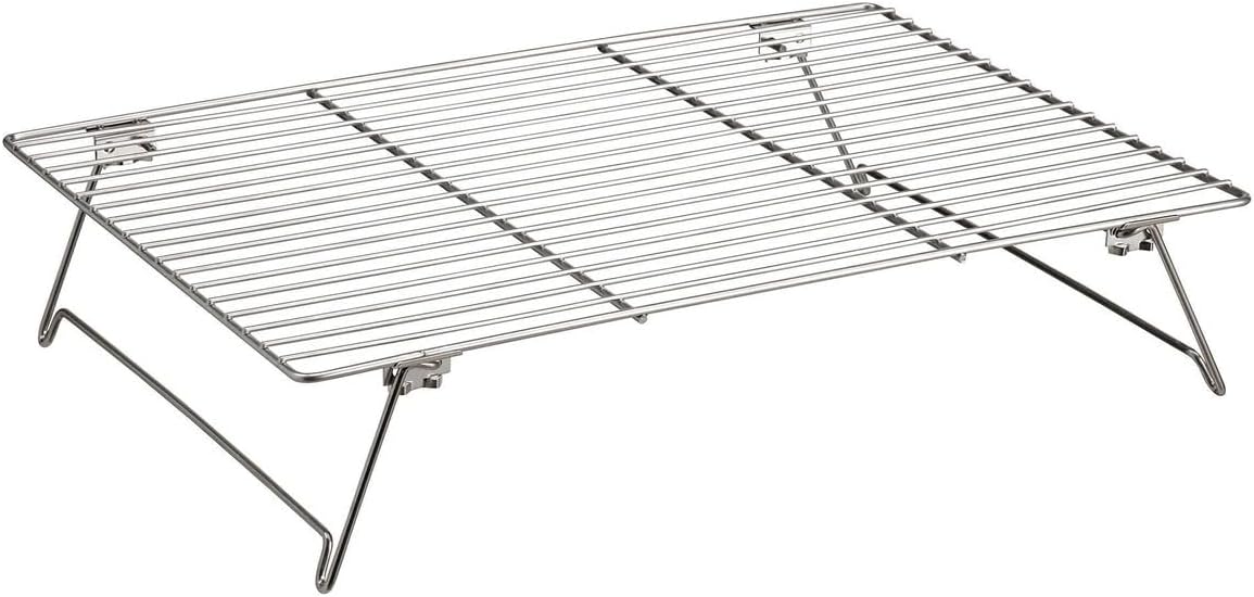 IKEA Katlanabilir Ayaklı Soğutma Tepsisi, 39x28 cm, Paslanmaz Çelik, Gri