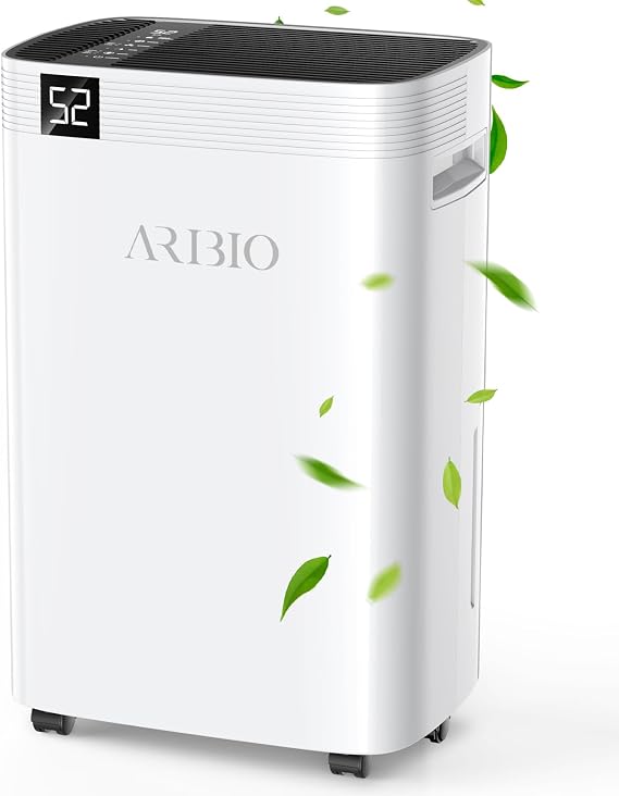 Electric Dehumidifier 20 L/Day High Performance Dehumidifier Room Dehumidifier with LED Display Tumble Drying Drain Hose Timer and Defrosting Room