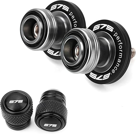 Motorcycle swingarm protector For CFMOTO 675NK 675SR 675SR-R 675SS 2024 2025 M10 Motorcycle Swingarm Spools Slider Stand Tire Valve Caps(Combo Black-A)