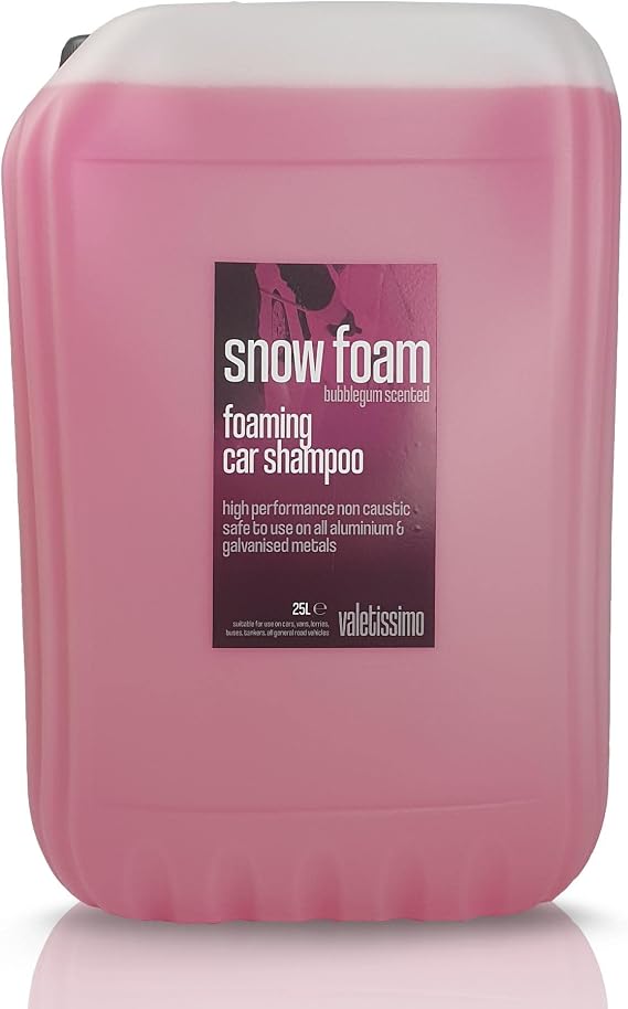 Valetissimo Snow Foam, Bubblegum Car Wash and Shampoo, Pre Wash 25L
