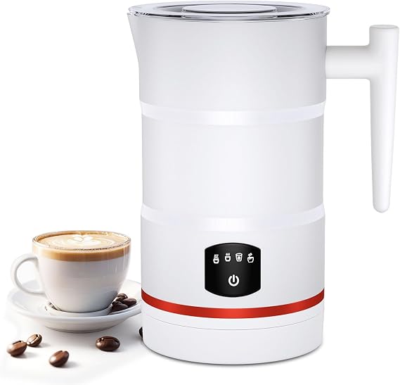 Milk Frother, Milk Frother Electric, Coffee Frother, Frother, Milk Steamer, Hot Chocolate Maker, Milk frothers, Velvetiser (White)