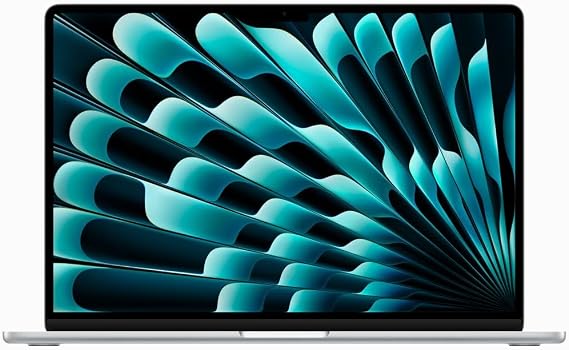 Apple 2023 MacBook Air laptop with M2 chip: 15.3-inch Liquid Retina display, 8GB RAM, 512GB SSD storage, backlit keyboard, 1080p FaceTime HD camera, Touch ID. Works with iPhone/iPad; Silver