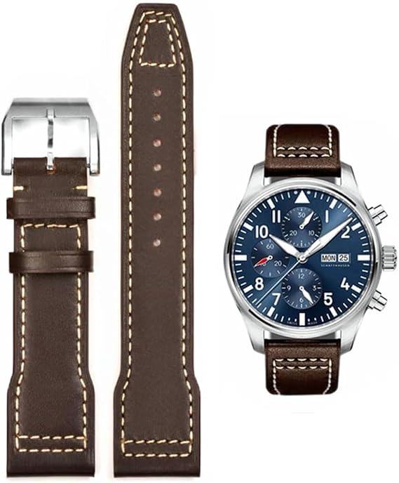 IWC Band 20mm 21mm Watch Band Cowhide Original IWC Pilot Series Mark XVIII IW327004/377714/387903/377709 Watch Band Leather with Replacement Band Tool