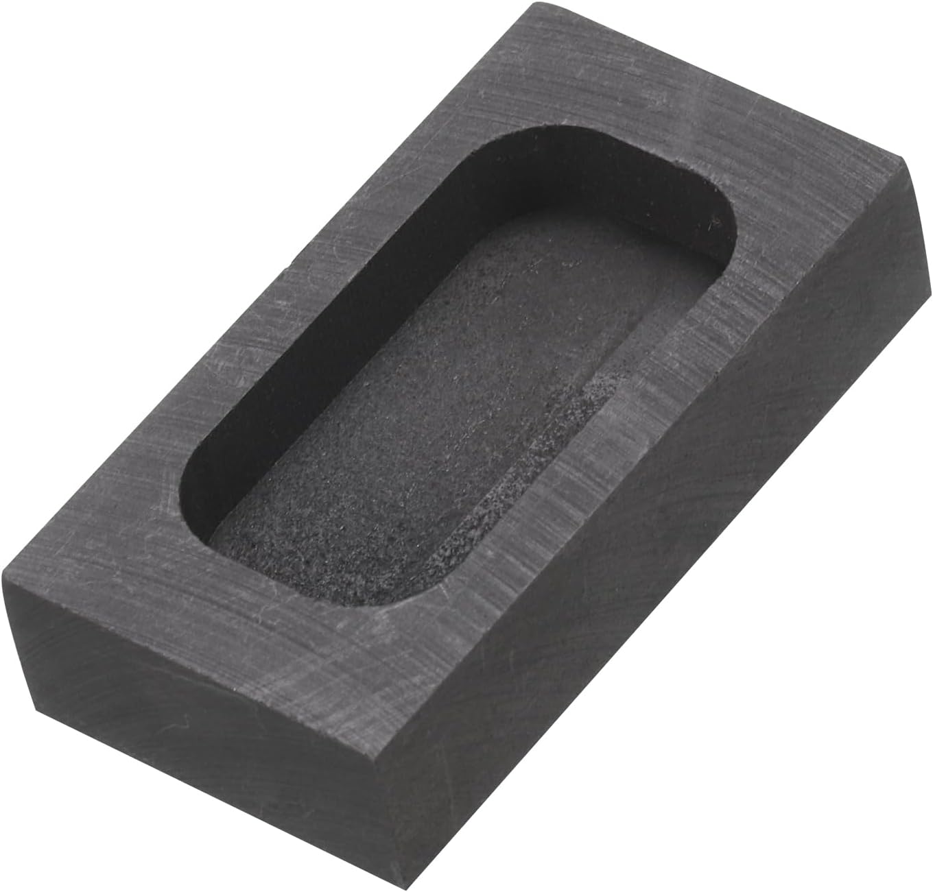 sourcing map Gold Silver Graphite Ingot Mould Crucible for Casting Metal Aluminum Copper Brass Melting Refining, 1.18"x0.59"x0.22" 49g Gold23g Silver