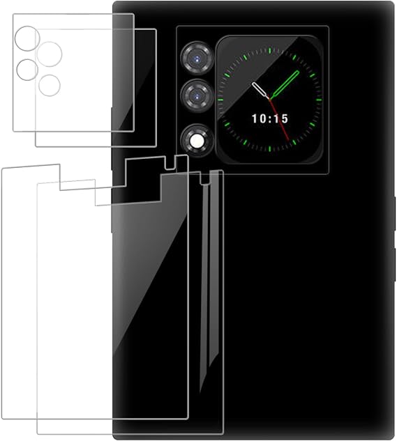 Shantime Case with 4-Pack Screen Protector Combo Compatible with Unihertz Titan 2, Shockproof Cover and Tempered Glass Set for Full Body Safety(Black)
