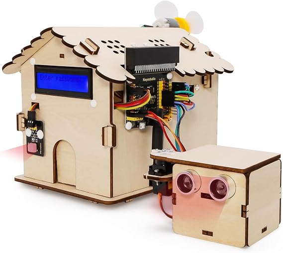 KEYESTUDIO Smart House Kit for Micro:bit V2(not Included), DIY Microbit Home Automation Educational STEM Kit for Beginners