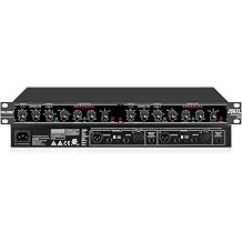 Audio Compressor, Professional Dual-Channel Rackmount Vocal Compressor/Limiter with Noise Gate, Sidechain Insert, and XLR/TRS Inputs for Studio, Live & Streaming