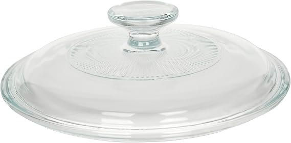 Corning Ware / Pyrex Clear Round Glass Lid ( Ribbed ) ( 7 1/4" Dia ) ( G-5-C A )