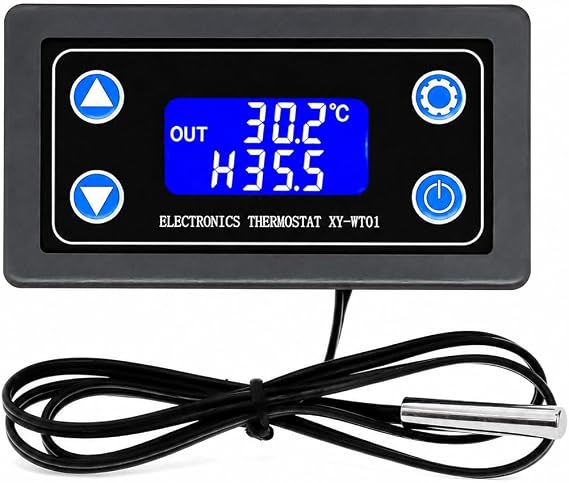 Digital Temperature Controller 0-30V LCD Display Digital Thermostat High Precision Temperature Control Module Cooling Heating Automatic Switch Panel