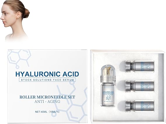 Microneedling Infusion System Set, Micro Infusion System for Face, Facial Serum, Hyaluronic Acid Facial Serum For Women, Moisturizing, Anti-Wrinkle, Firming Skin, Suitable For All Skin Types