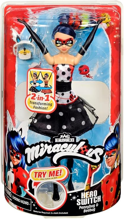 Miraculous Ladybug Hero Switch Lady Beebug and Penny Bug by Playmates Toys