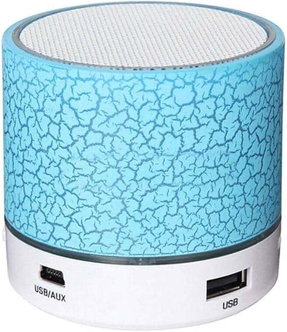 LED Mini Portable Wireless Bluetooth Speaker Outdoor USB Music Sound Play, 1pcs (Blue)