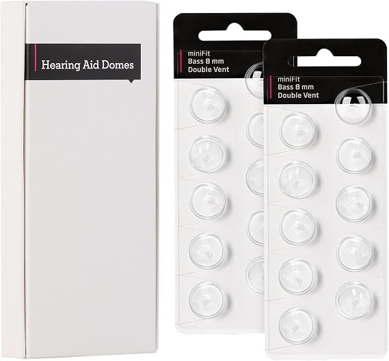 Universal Domes for Oticon Hearing Aid Supplies, White, 2PK