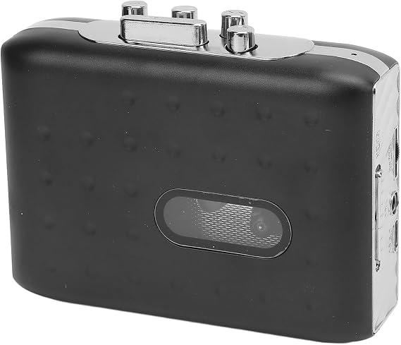 Portable Small Cassette Tape Recorder Player, USB C Audio Cassette to MP3 Converter, Microcassette Recorder Player with Headphone Jack Built in Microphone Reverse Recording to