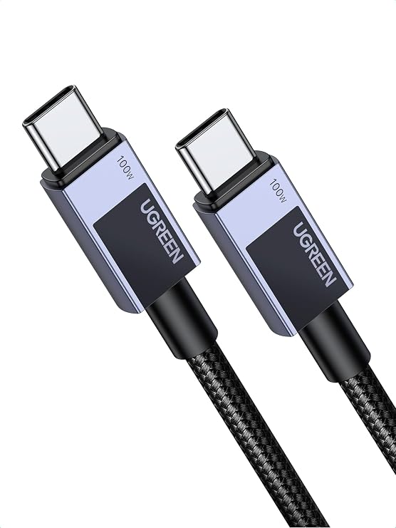 UGREEN USB-C Cable, Type-C PD3.0, 100W/5A, Fast Charging, Quality Aluminum