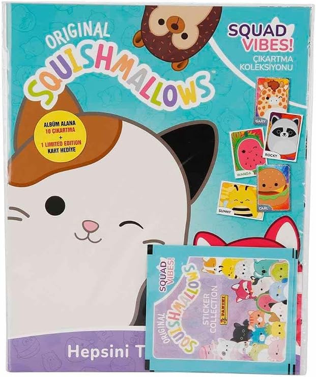 Panini Squishmallows Çıkartma Albümü 1 Paket kbestswapmalbm