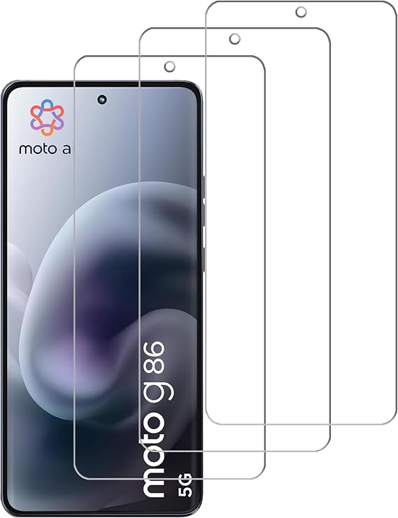 3 Pack for Motorola Moto G86 5G Screen Protector, Tempered Glass Film, Case Friendly, Anti-Scratch, 9H Hardness