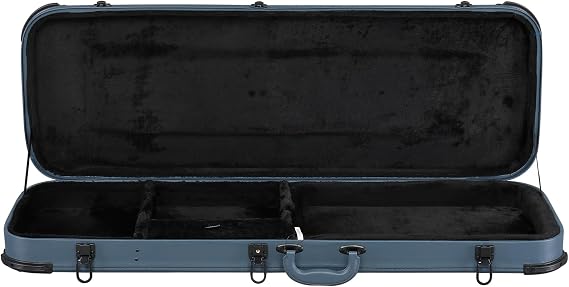 Lockable Electric Guitar Hard Case, Protective Carrying Case with Carry Handle, Fits ST TL Burning fire 170 Style Electric Guitar (Blue)
