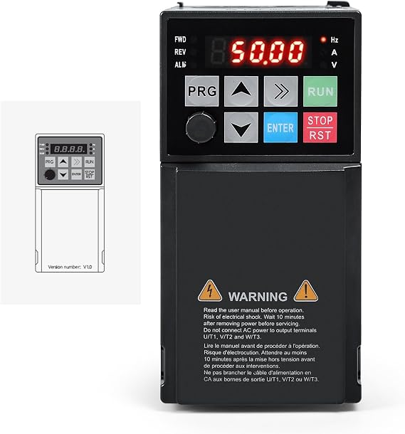 DEWIN Three-phase Frequency Drive, 2.2kW 380V Three-Phase Input 380V Three-Phase Output Variator Speed Variator Frequency Drive VFD Inverter
