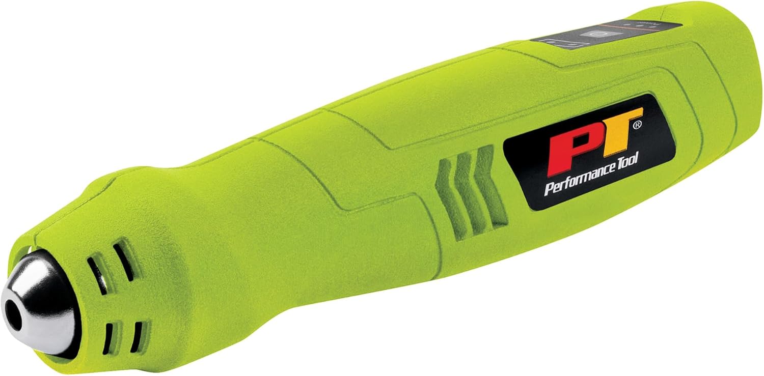 Performance Tool W2082 Compact Rechargeable Cordless Heat Gun, Maximum Output 600 Degrees, Vinyl Wrap, Shrink Tube, Wire Connector, Craft, Phone Repair