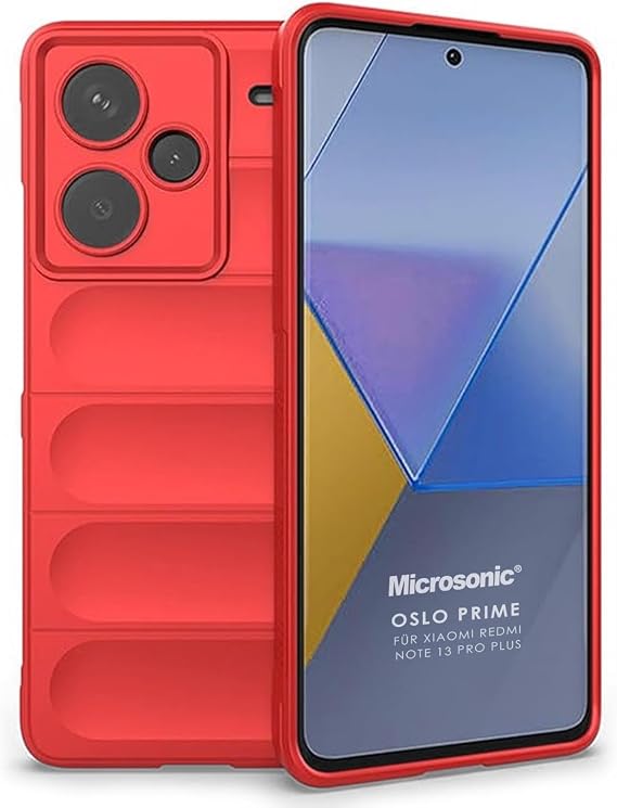 Microsonic Xiaomi Redmi Note 13 Pro Plus 5G için Kılıf Oslo Prime Kırmızı [Redmi Note 13 Pro Plus 5G ile Uyumlu Kılıf - Kırmızı]