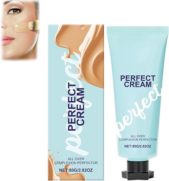 All-Over Complexion Perfector - Cream, Concealing Foundation Perfecting Cream, Moisturizer, Concealer & Coverage, Lightweight and Waterproof Corrector Foundation (1PC, 80g)