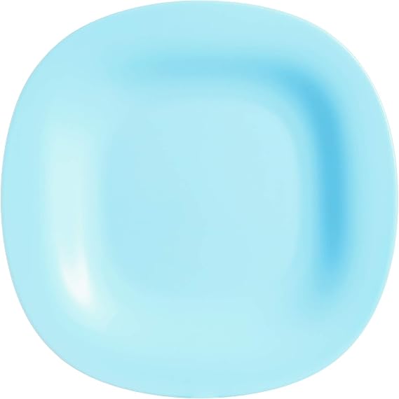 Luminarc Carine Square 18pc Opal Glass Dinner Set Dinnerware Tableware Plates (6X Dessert Plates, Turquoise)