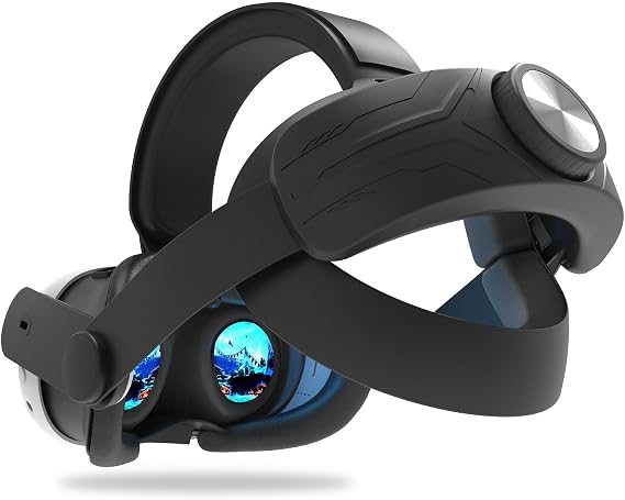 Head Strap Compatible with Meta Quest 3/3s, Adjustable Elite Headstrap Design for Meta Quest 3/3s VR Accessories,(Black)