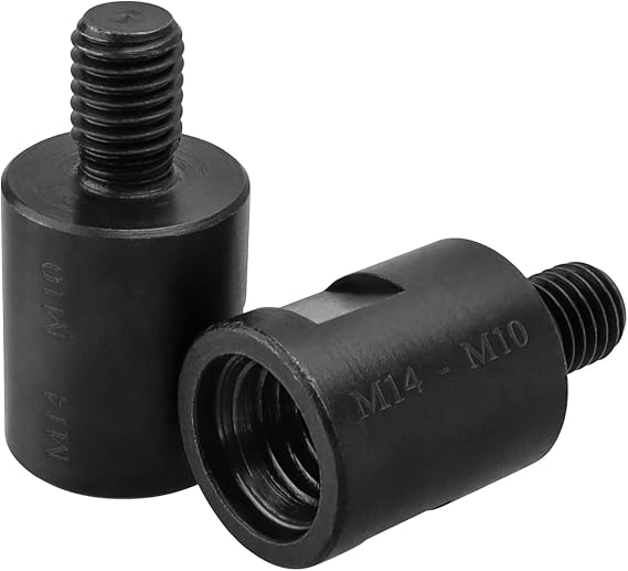 Mesee 2 Pieces Angle Grinder Attachment Adapters M14 Female to M10 Male Thread Adapter Conversion Tool Grinding Machine Converter Extension Rod for Diamond Core Bits Polishing Pad Wheel