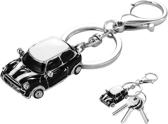 Mini Car Model Keychain, Mini Car Accessories Keyring Cute Keychain Novelty Metal Cars Model Key Chains for Men, Women, Boys, Girls, Family Present