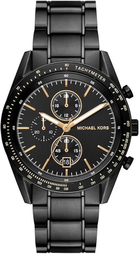 Michael Kors Watch For Men, Lennox Chronograph Movement, Stainless Steel Watch With a 41mm Case Size
