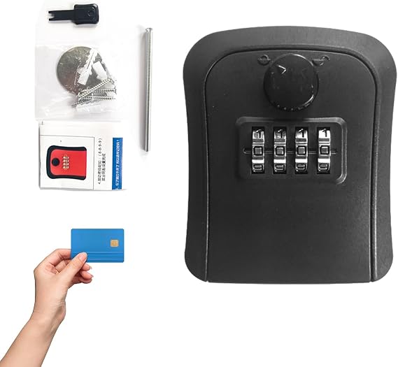 Wall Key Lock Box Wall Mounted Digit Combination Lock Box