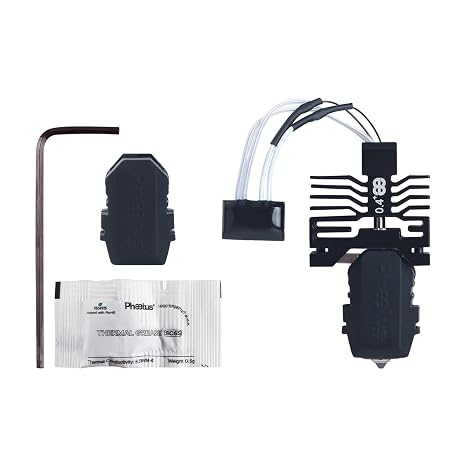 3Dプリンターアクセサリー Phaetus Conch Hotend Plusキット P1P P1S用:ハイフロー押出機プリントヘッド加熱ブロックサーミスタ交換用 0.4mmシリコンカーバイドノズルシリコンソックス