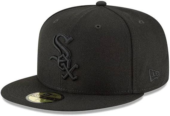 New Era Chicago White Sox 59fifty Basecap Mlb Black On Black - 7 5/8-61cm