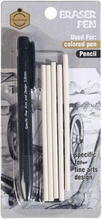 KeepSmiling Değiştirilebilir yedek lastik bantlı mekanik silgi kalemi, 5 parça