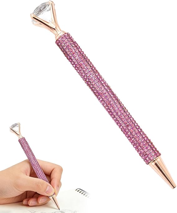 Sparkly Pens Sparkly Push-button Ballpoint Writing Tool with Large Gem
