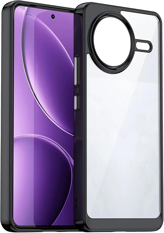 Microcase Xiaomi Redmi Poco F7 Ultra/K80 Pro Luna Serisi Köşe Korumalı Sert Rubber Kılıf - AL3422 Siyah