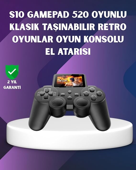 YamanHobi 500 Dahili Oyunlu Taşınabilir Retro El Konsolu-2.4 inç Renkli Ekranlı