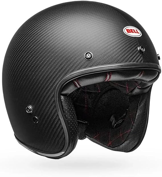 Bell Solid Custom 500 Carbon Cruiser Motorcycle Helmet - Matte Black / Large by Bell